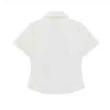 木村叔 纯色修身适中翻领短袖衬衫 女款