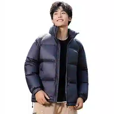 鸭鸭 暖绒系列 青少年基础百搭短款立领户外加厚保暖羽绒服 男款