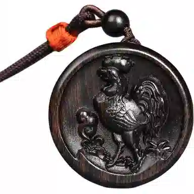 工匠一族 十二生肖圆牌 雕刻 紫光檀 项链 男女同款情侣款