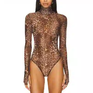 SUPERDOWN Twila Sheer Bodysuit