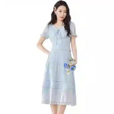 爱依服 上下套裙淡雅甜美裙装套装 女款