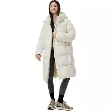 坦博尔 过膝纯色简约羽绒服 女款