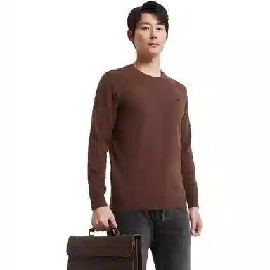 古鲨 休闲简约圆领针织衫 男款