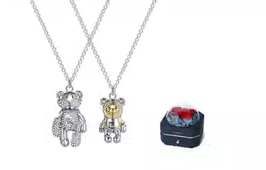 CAROMAY Star Bear Couple Necklace