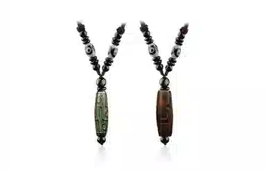 百利金 九眼天珠 国潮复古新中式简约精致霸气做旧平安转运创意设计手工编织绳转运珠 玛瑙 项链 男女同款情侣款