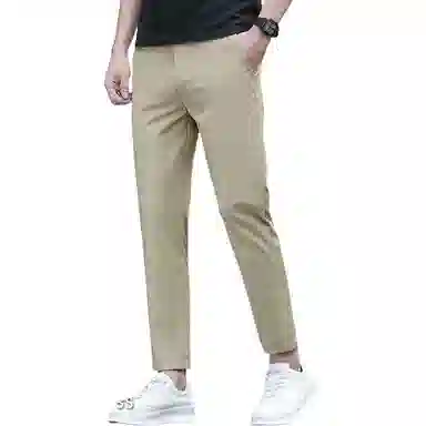 吉肯蒂 高端商务小西裤垂顺宽松直筒四面弹休闲裤 男款