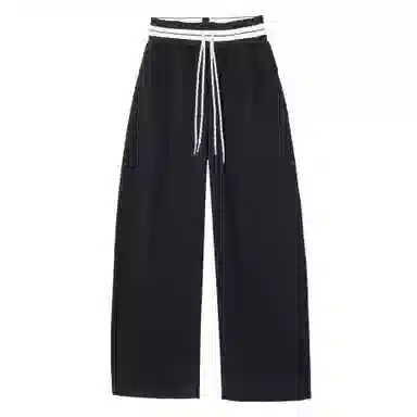 法文箱子 简约高腰宽松休闲裤 女款