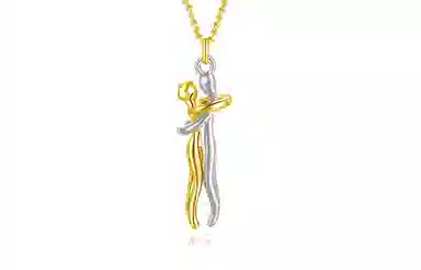 若觅 拥抱 钛钢 项链 男女同款情侣款