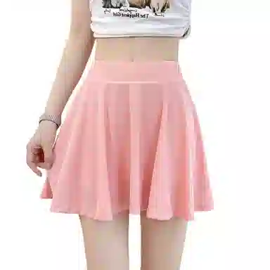 兰缪 百褶半身裙高腰收腹休闲短裙 女款