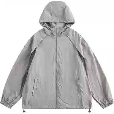 袋鼠 冰丝连帽衣中性风高品质轻薄凉感透气网眼户外运动拼接 凉感透气防晒防晒服 男女同款