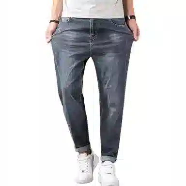 羽浅 简约宽松休闲牛仔裤 男女同款