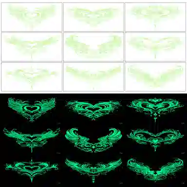 馨枕居  夜光魅魔情趣纹身贴性感小腹私处夜光情趣情侣临时纹身贴纸