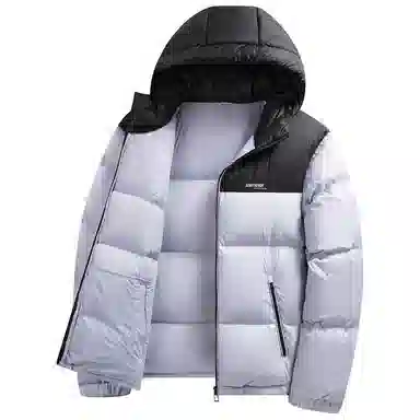 鸭鸭 时尚运动系列 韩版休闲短款连帽外套户外防寒保暖基础款面包羽绒服 通用