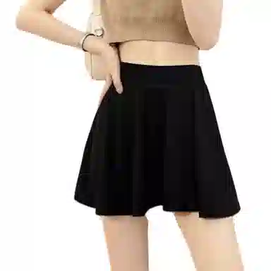 兰缪 百褶半身裙高腰收腹休闲短裙 女款