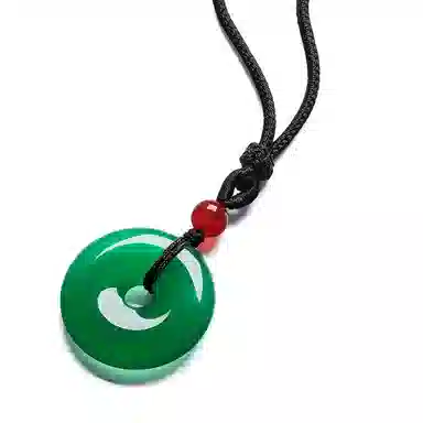 金桂福 平宁安康 新中式国潮复古民族风吉祥顺遂平安扣小众高级感 玉髓 项链 男女同款情侣款