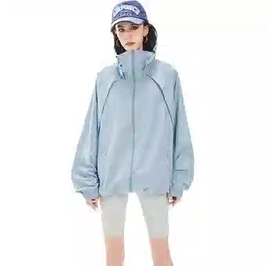 袋鼠 冰丝连帽衣中性风高品质轻薄凉感透气网眼户外运动拼接 凉感透气防晒防晒服 男女同款