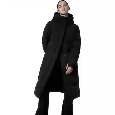 坦博尔 直筒加厚连帽羽绒服 女款