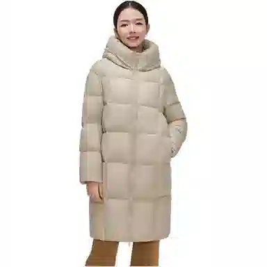 羽物 鸭绒泡芙感加厚保暖五格羽绒服 女款