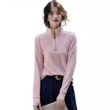 【dme】 纯色立领休闲长袖领卫衣 女款