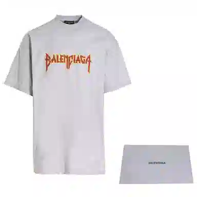 Balenciaga Metallica SS22 T-Shirt Grey