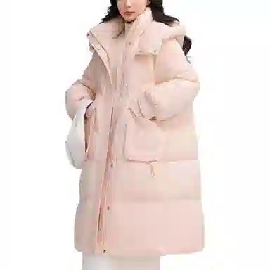 鸭鸭 加厚宽松纯色羽绒服 女款