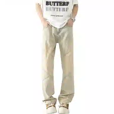 宝米卡 高街直筒百搭牛仔裤 男女同款