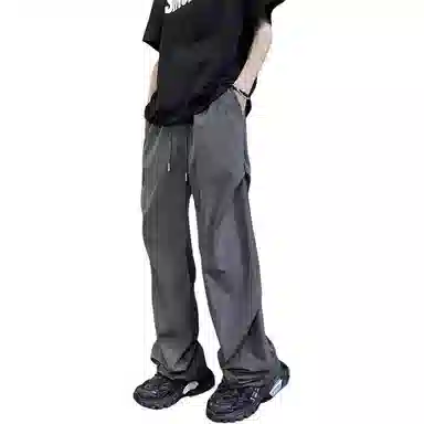 顶峰保罗 痞帅凉感舒适简约百搭伞兵直筒长裤户外登山跑步运动宽松小众设计感阔腿休闲裤 男女同款