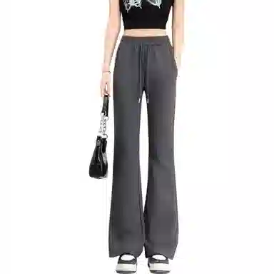 法文箱子 修身通勤简约休闲裤 女款 黑色