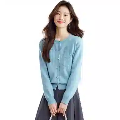 曲韩 长袖简约舒适针织衫 女款