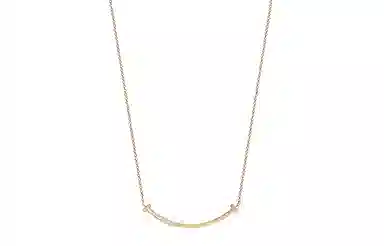 Tiffany & Co. T Smile Necklace Rose Gold