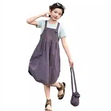 儿童款 雅鹿裙装套装 简约时尚透气短袖