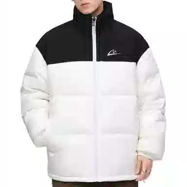 音速猫 拼接拉链立领舒适透气百搭羽绒服 男女同款