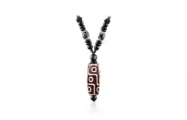 百利金 九眼天珠 国潮复古新中式简约精致霸气做旧平安转运创意设计手工编织绳转运珠 玛瑙 项链 男女同款情侣款