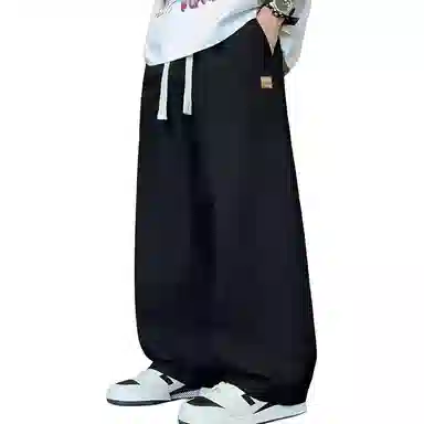 沐诚阳译 薄款宽松垂感阔腿裤透气百搭直筒长裤休闲裤 男款