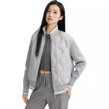 鸭鸭 休闲舒适立领短款长袖羽绒服 女