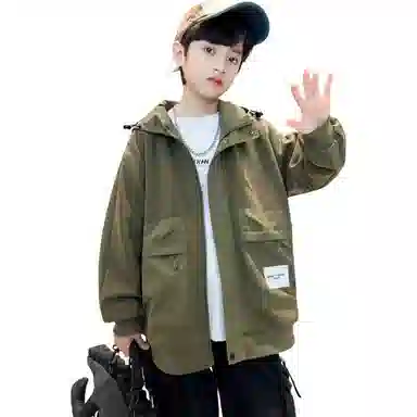 木木屋夹克外套 舒适亲肤连帽拉链 儿童款