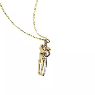 若觅 拥抱 钛钢 项链 男女同款情侣款