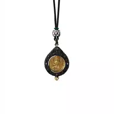 易明居 新中式十二生肖本命年吊坠国风复古转运八大守护神 黑檀木佛牌 木质项链 男女同款情侣款 黑檀