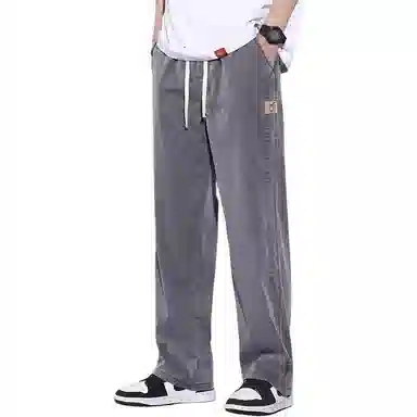 吉肯蒂 宽松垂感阔腿时尚百搭简约牛仔裤 男款