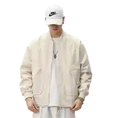 【dme】  美式高街复古休闲简约纯色宽松百搭棒球服 男女同款