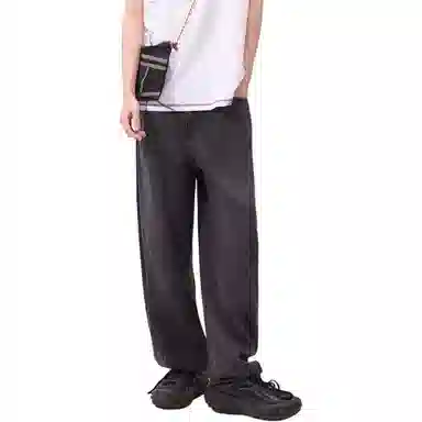 美特斯邦威 宽松弯刀立体牛仔裤 男款