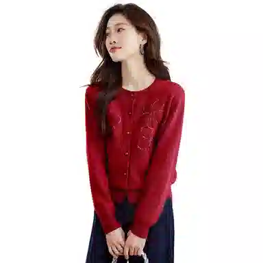 曲韩 长袖简约舒适针织衫 女款