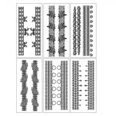 馨枕居  腿部蕾丝纹身贴性感个性汉娜黑色蕾丝大腿临时纹身贴纸