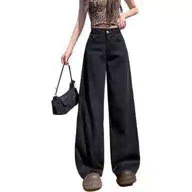 如续 宽松高腰薄款舒适牛仔裤 女款