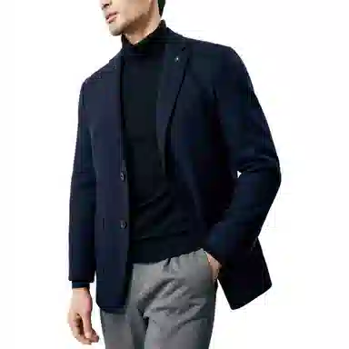 丹宁哲学 意式绅士 高端羊毛人字纹面料 秋冬男士修身西装 男款