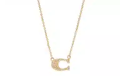 COACH Pave Signature Necklace