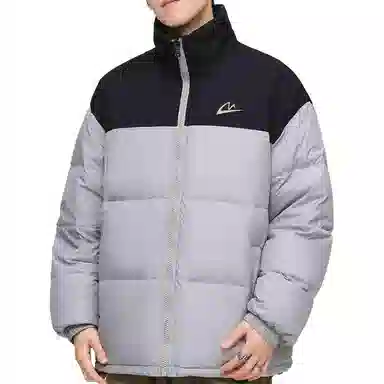 音速猫 拼接拉链立领舒适透气百搭羽绒服 男女同款