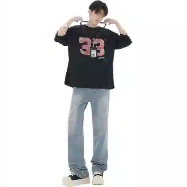 PANDA ADEVIL Straight Loose Jeans