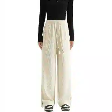 法文箱子 宽松中腰简约休闲裤 女款