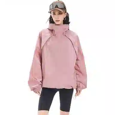 袋鼠 冰丝连帽衣中性风高品质轻薄凉感透气网眼户外运动拼接 凉感透气防晒防晒服 男女同款